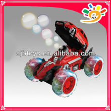 Novo 7CH bolha carro brinquedo soprando bolhas RC Stunt carro com luz colorida e música
